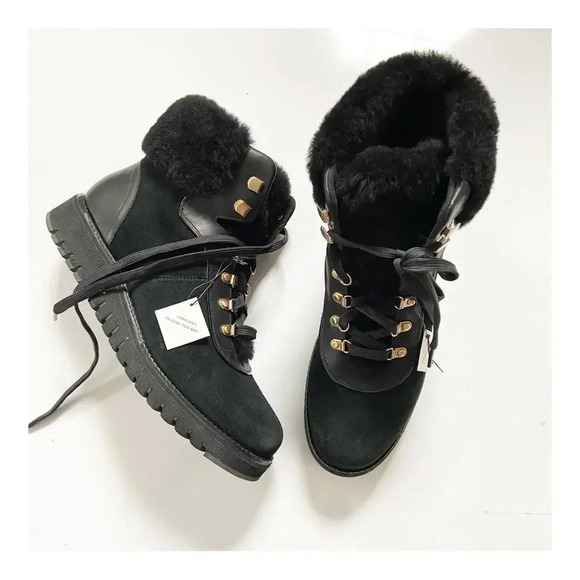 NWT Cole Haan Zerogrand Explore Shearling Waterproof Upstate Hiker Boot size 9.5 - Picture 2 of 13